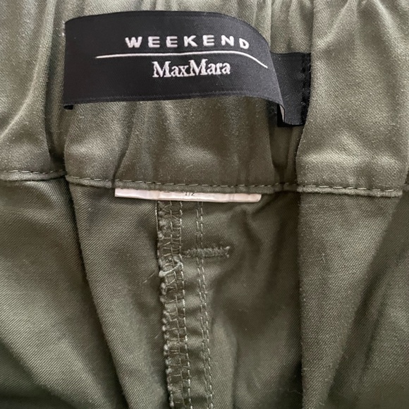 Weekend Max Mara Gitane Military Green Parachute Trousers, women’s size 29 - Picture 6 of 11